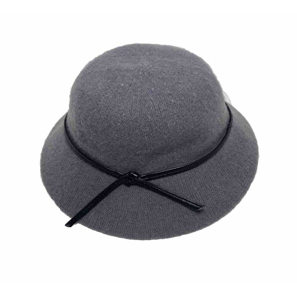Old Navy Fedora Fashion Hat with Short Brim Gray Acrylic Soft Brimmed